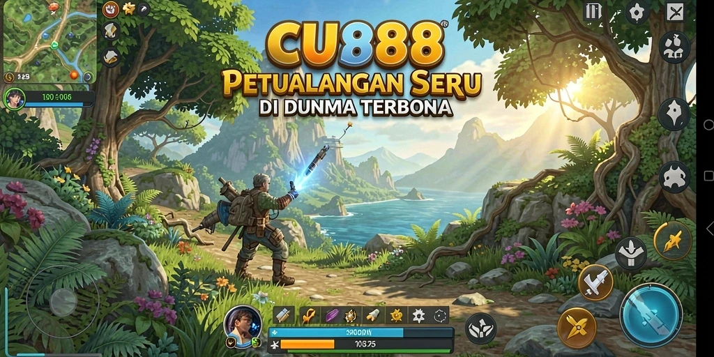 Screenshot CU888 menunjukkan aksi seru dalam dunia terbuka.