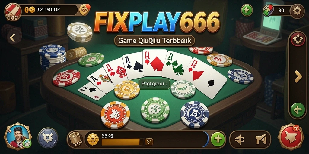 Screenshot FIXPLAY666 menampilkan suasana kompetitif permainan QiuQiu.