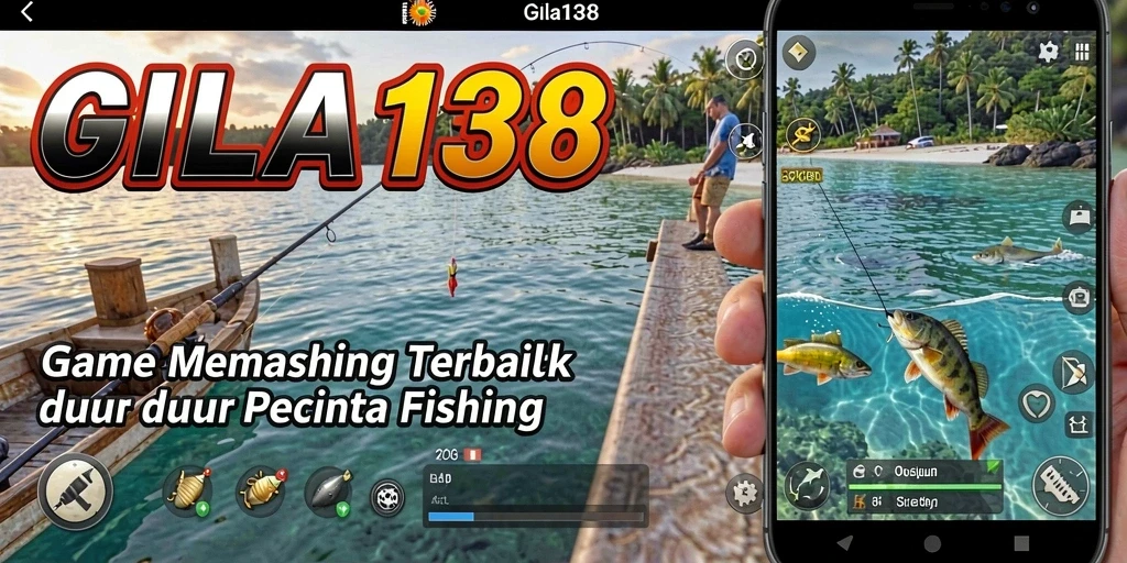 Screenshot gameplay GILA138 dengan aksi memancing yang menegangkan.