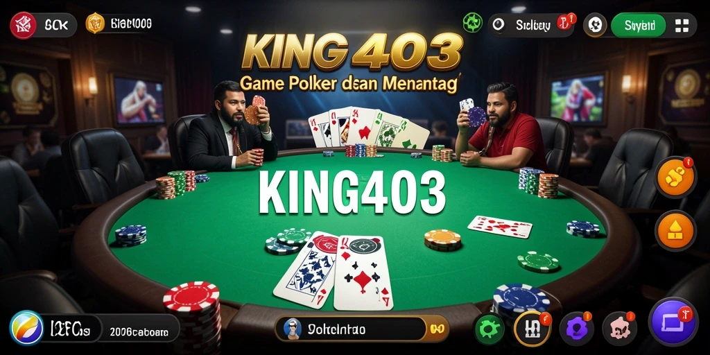 Tampilan gameplay Poker yang menarik dan mendebarkan.