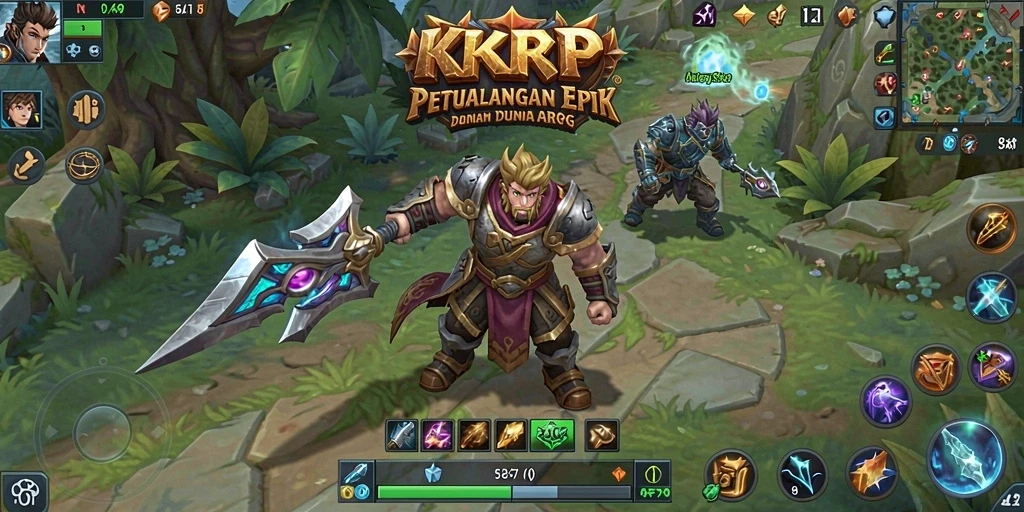 Gameplay seru KKRP yang menampilkan pertarungan epik di dunia fantasi.