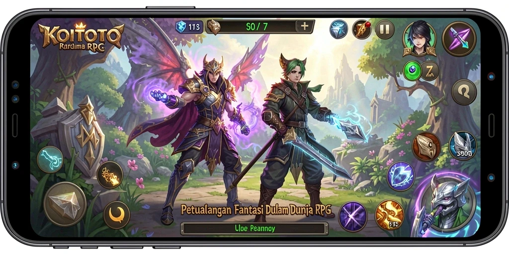 Tampilan gameplay KOITOTO yang mendebarkan dan penuh aksi.