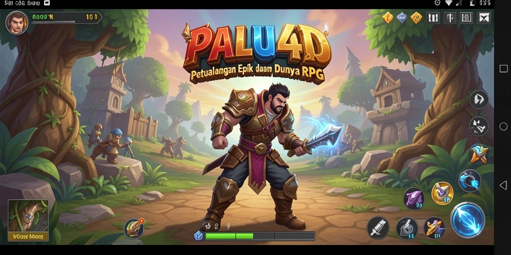 Tangkapan layar utama dari gameplay RPG PALU4D yang penuh aksi.