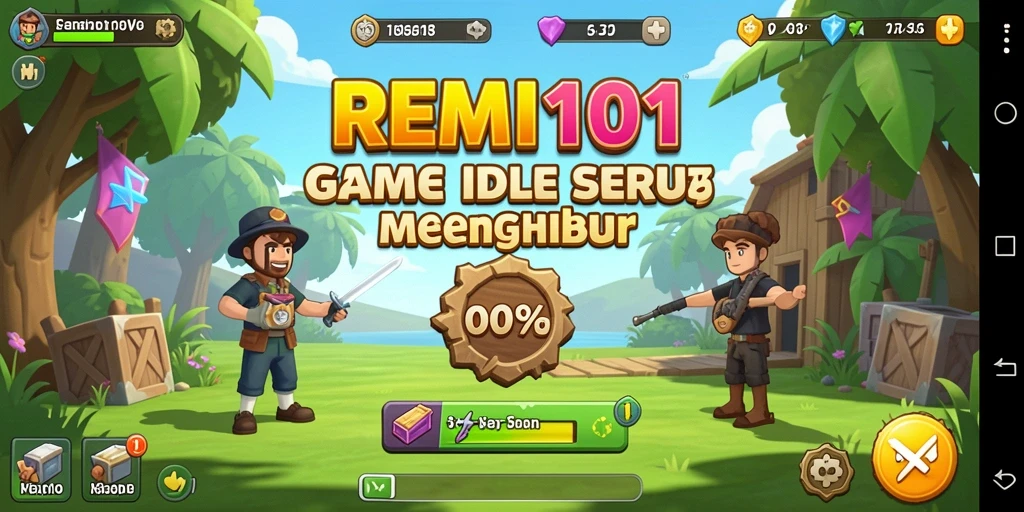 Tampilan gameplay REMI101 yang mengasyikkan dan penuh warna.