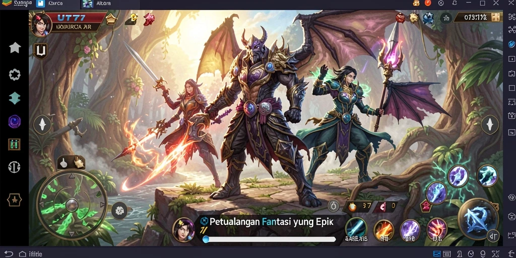Tampilan gameplay epik dari UT77 dengan pertarungan yang mendebarkan.